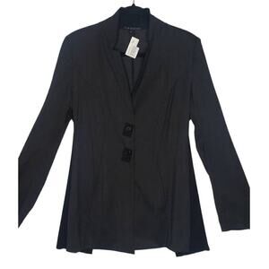 Elm Design Wool Blend Blazer Jacket 3 Large Lagenlook Stretch Corporate Goth